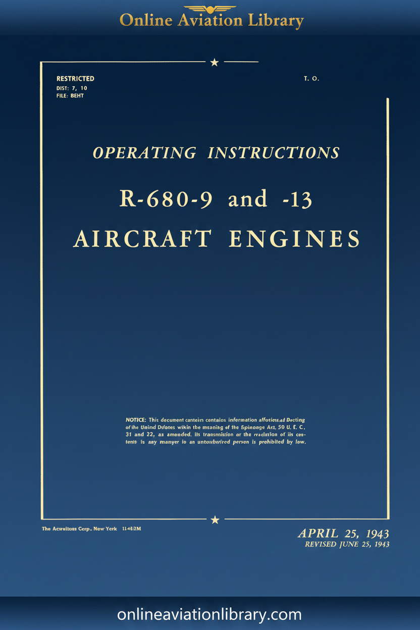 R-680-9 -13 Operating Instructions Cover