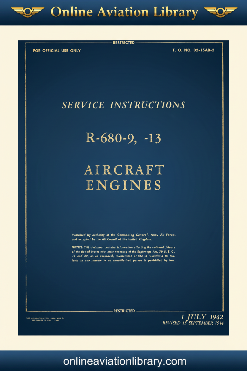 R-680-9 -13 Service Instructions Cover