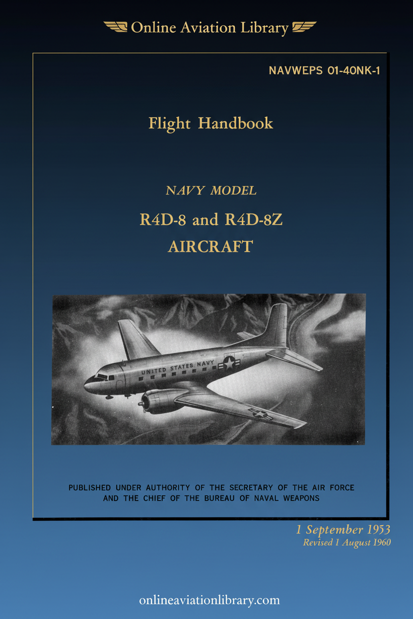R4D-8 and R4D-8Z Flight Handbook Cover Page