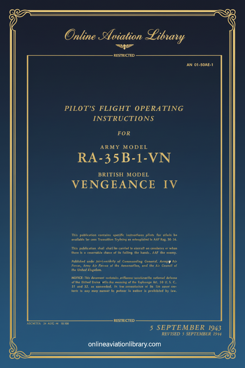 RA-35B-1-VN Vengeance IV Manual Cover Page