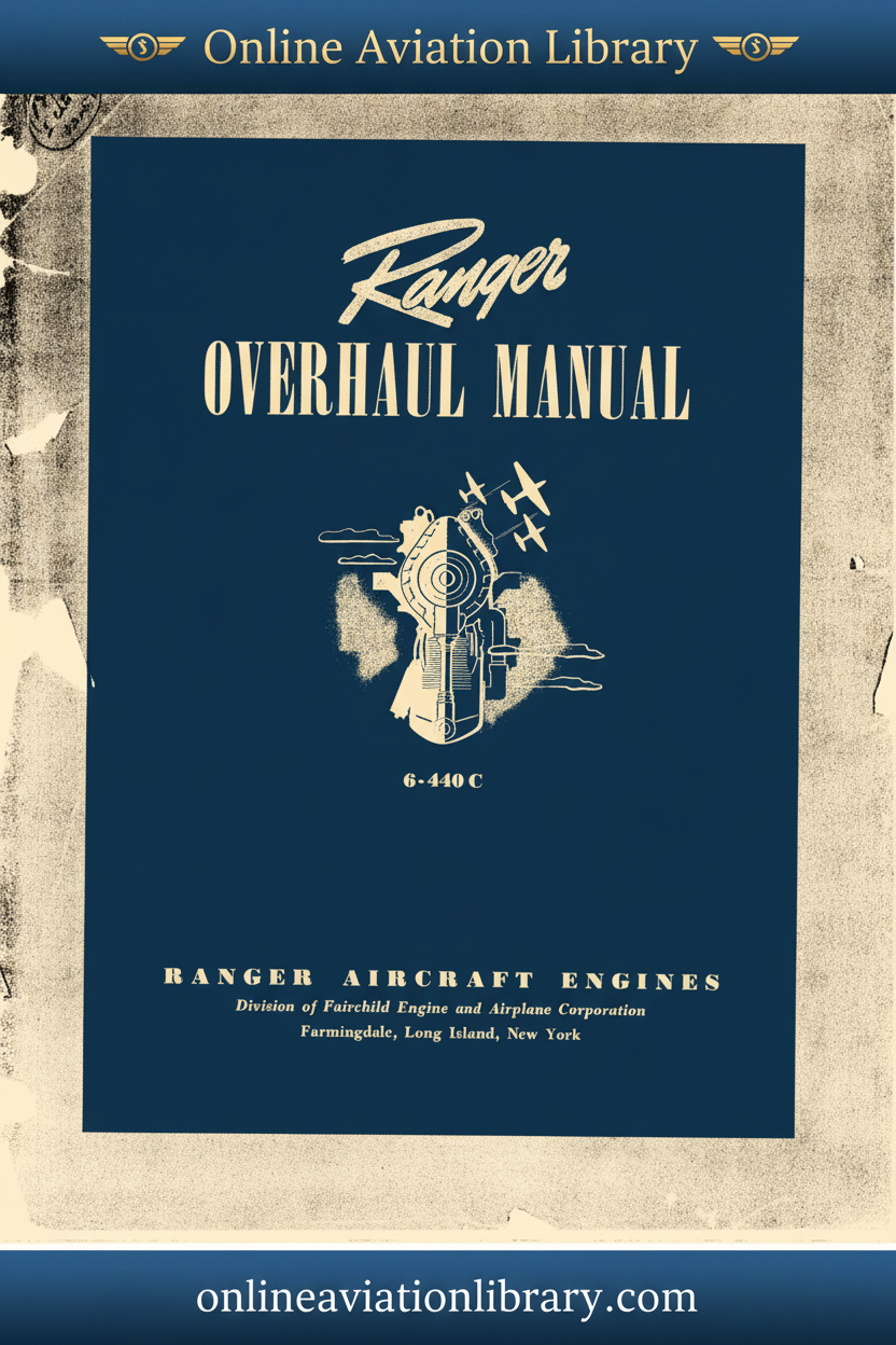 Ranger 6-440C Overhaul Manual Standard Cover Page Blue
