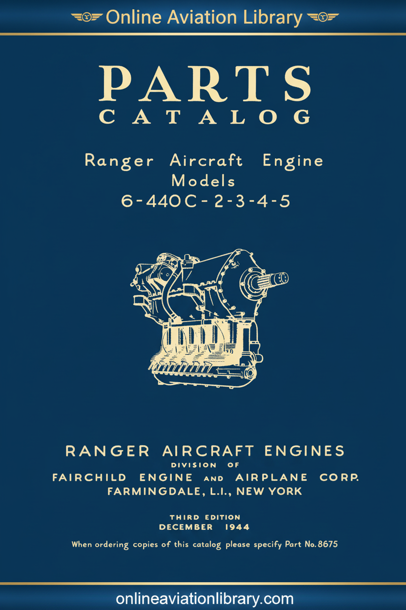 Ranger 6-440C Parts Catalog Standard Cover Page Blue