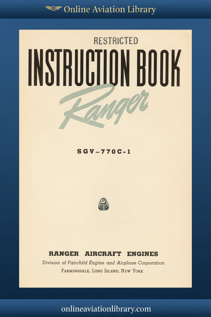 Ranger SGV-770 Standard Cover Page Blue