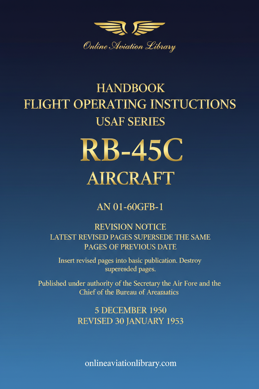 RB-45C Flight Operating Instructions Standard Cover Page