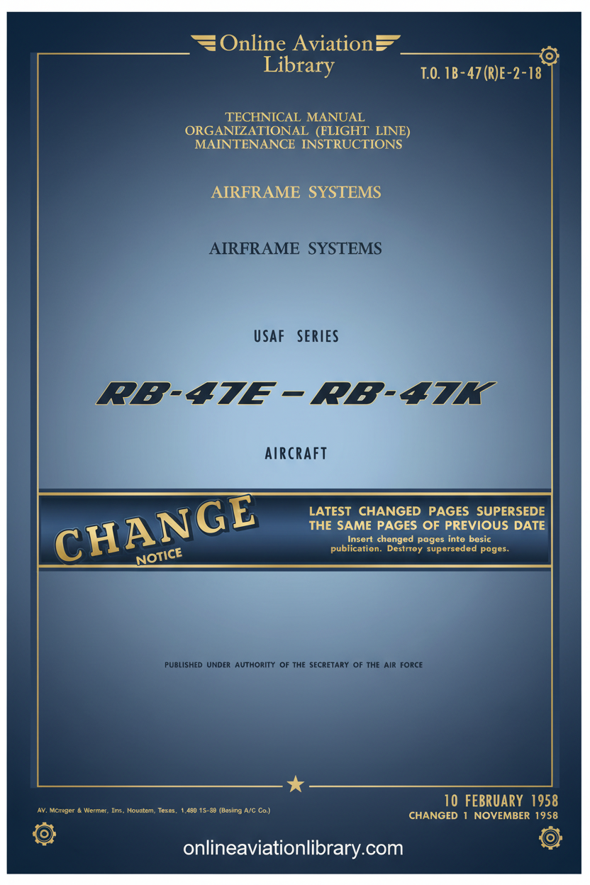 RB-47E - RB-47K Technical Manual Cover Page