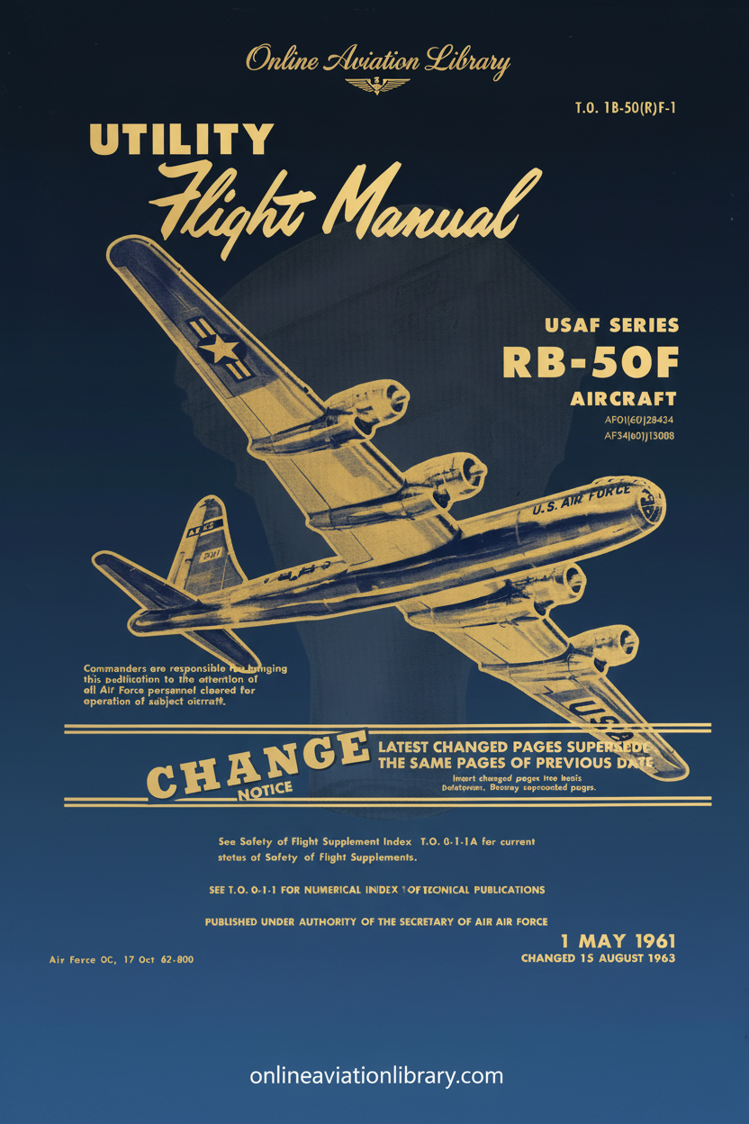RB-50F Utility Flight Manual Cover Page
