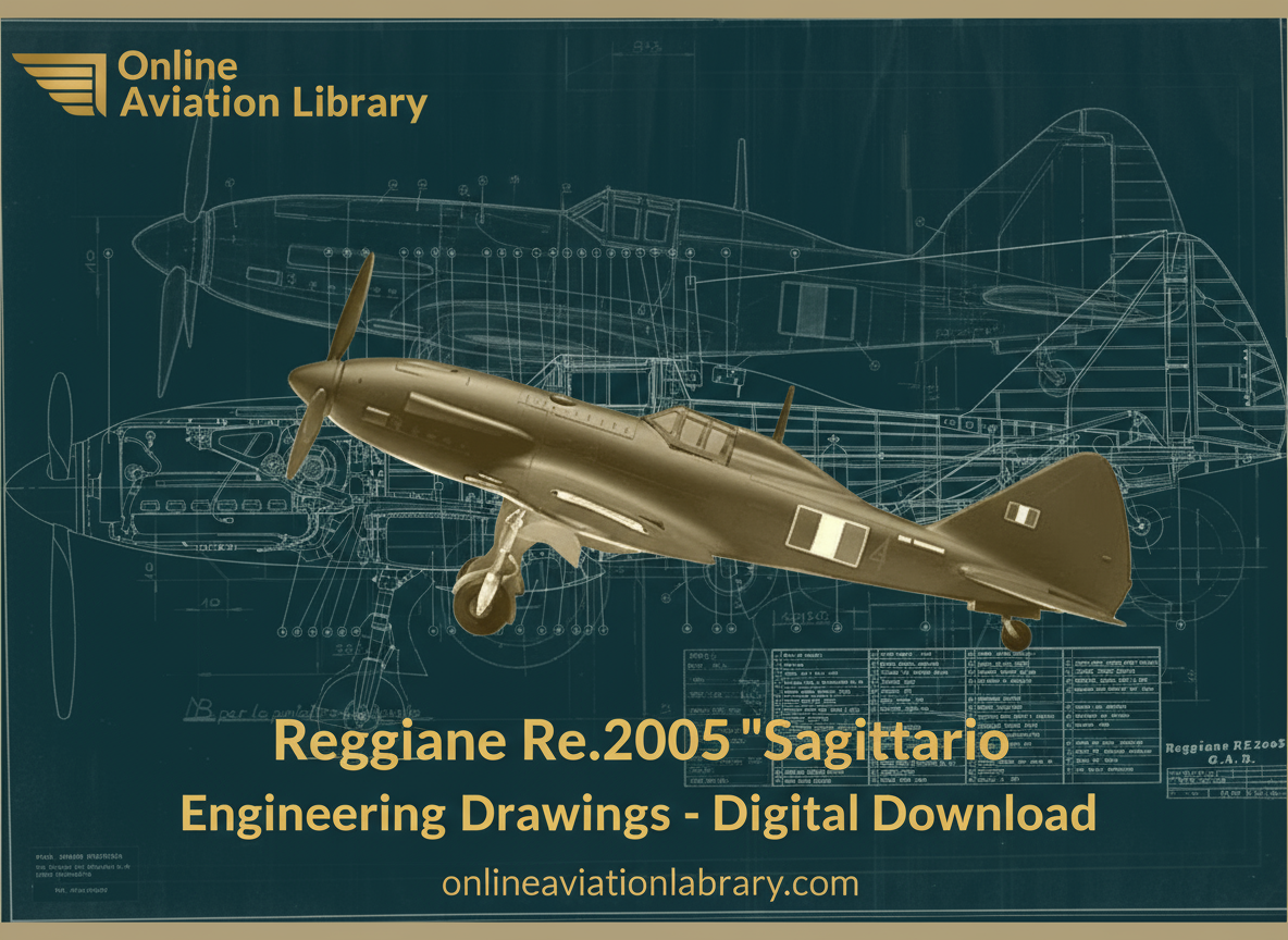 Reggiane Re.2005 Sagittario Banner with Aircraft Cutout
