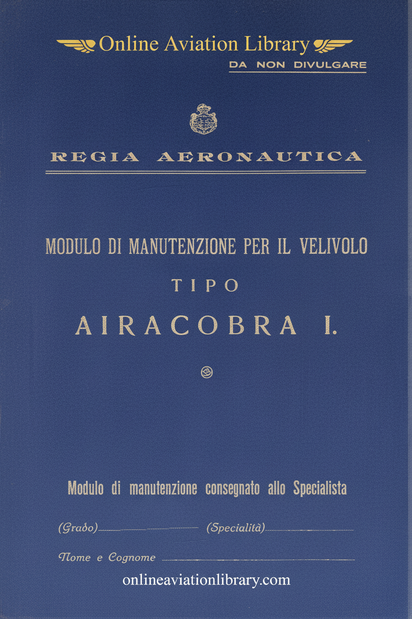 Regia Aeronautica Airacobra I Manual Cover