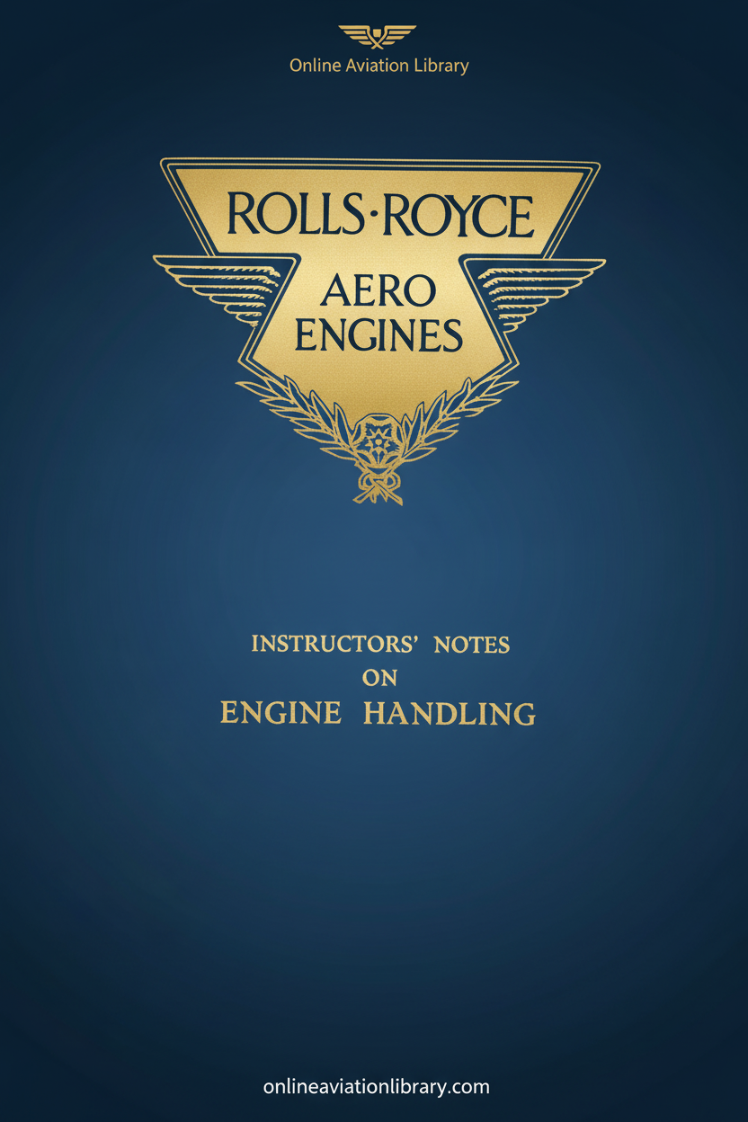 Rolls-Royce Instructors' Notes Cover Page