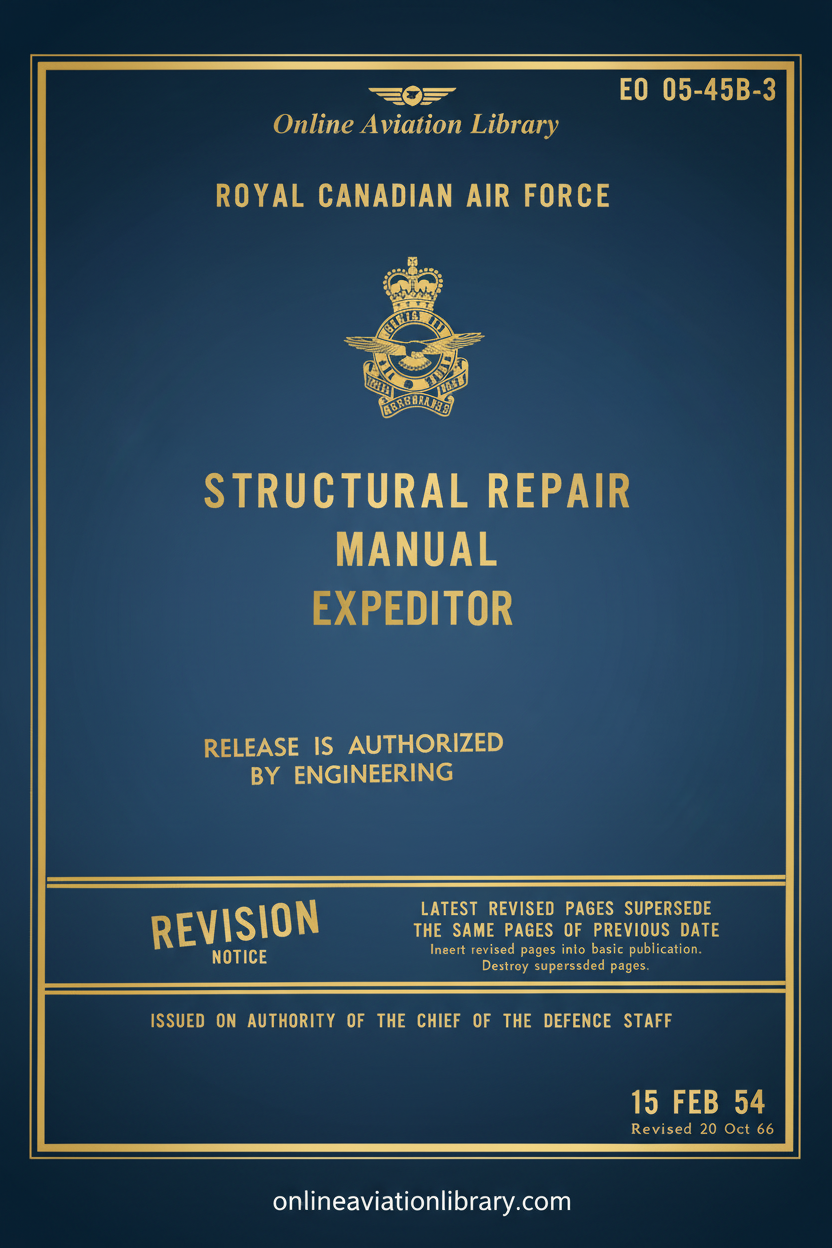 Royal Canadian Air Force Expeditor Structural Repair Manual Cover