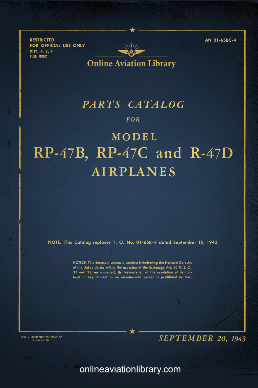 RP-47B RP-47C R-47D Parts Catalog Cover