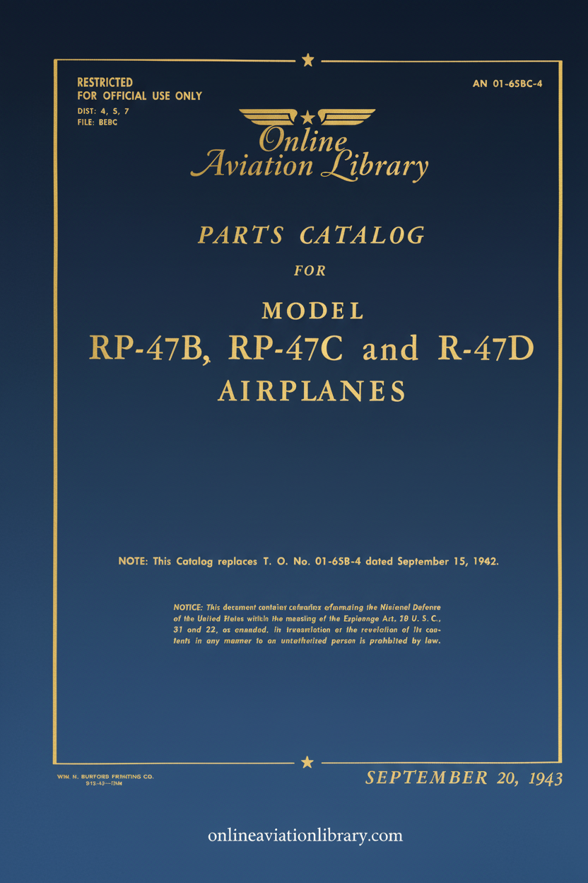 RP-47B RP-47C R-47D Parts Catalog Cover