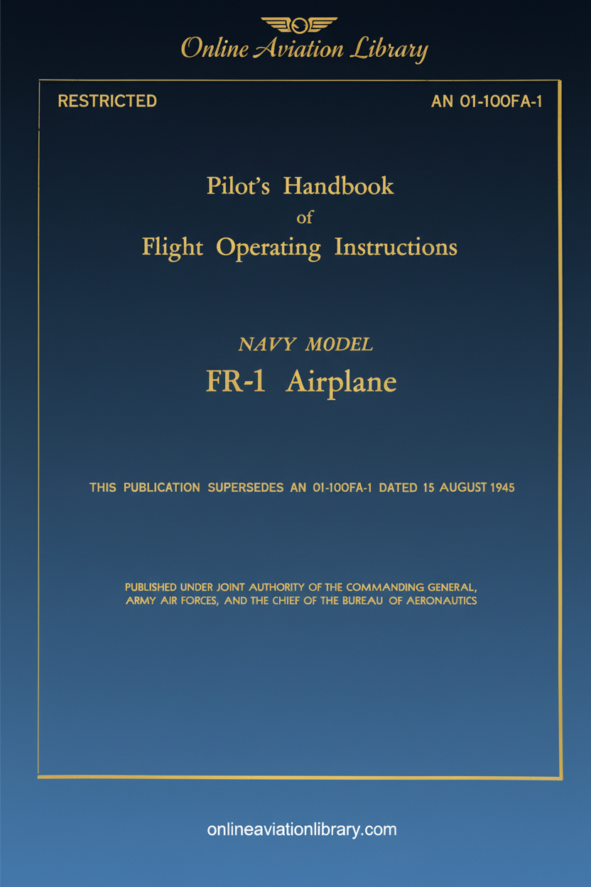 Ryan FR-1 Pilot's Handbook Cover Page