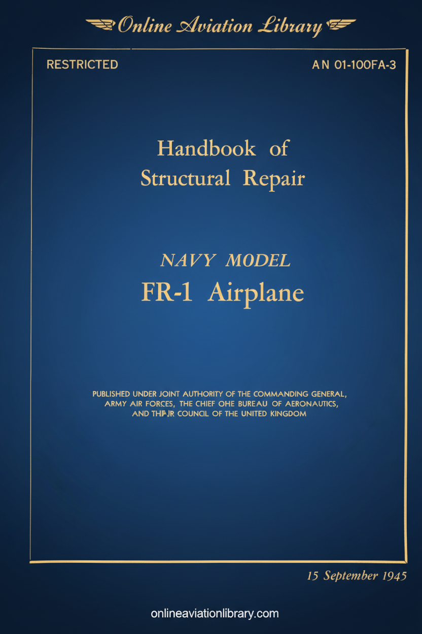 Ryan FR-1 Structural Repair Handbook Cover Page