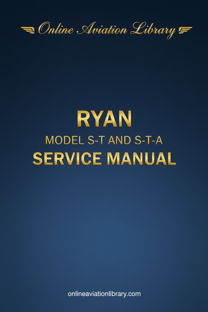 Ryan S-T and S-T-A Service Manual Cover Page