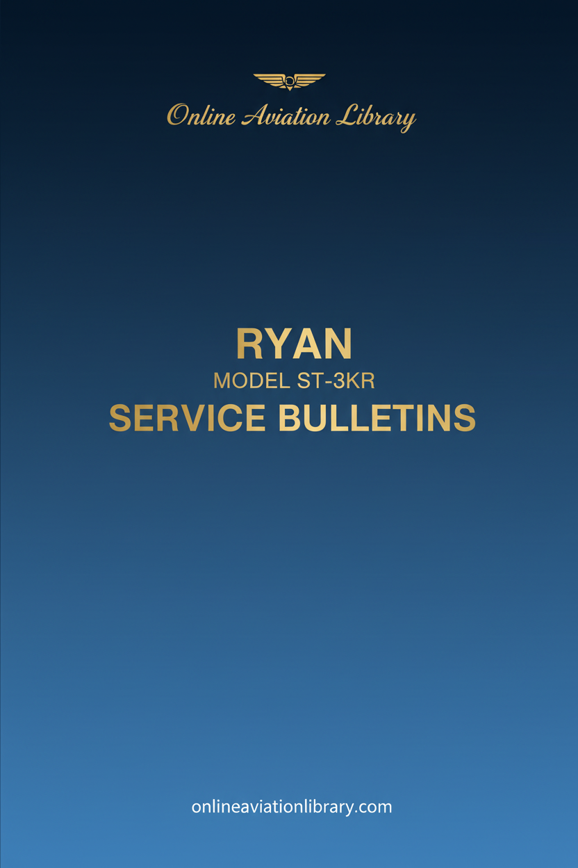Ryan ST-3KR Service Bulletins Cover Page