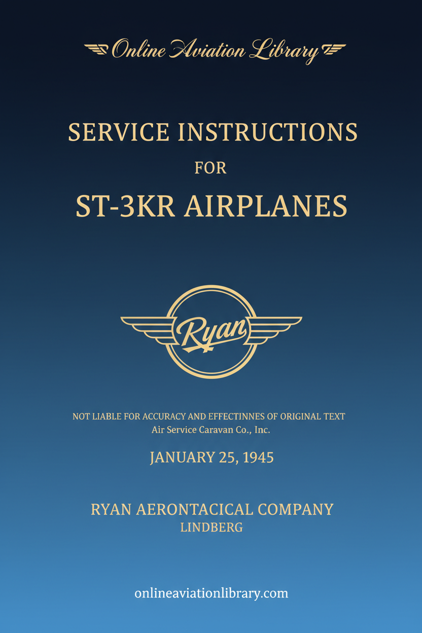 Ryan ST-3KR Service Instructions Cover Page