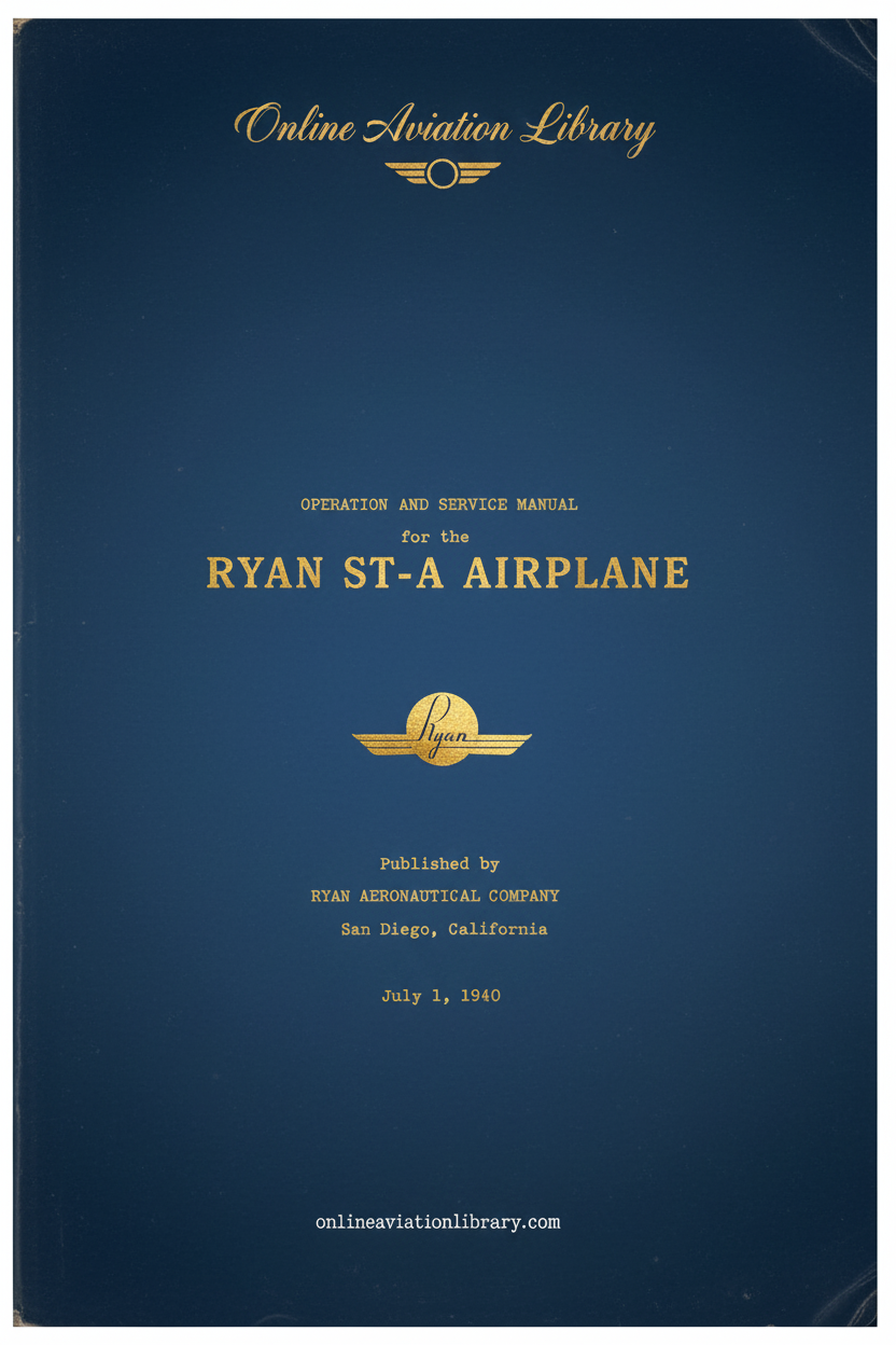 Ryan ST-A Operation and Service Manual Cover Page