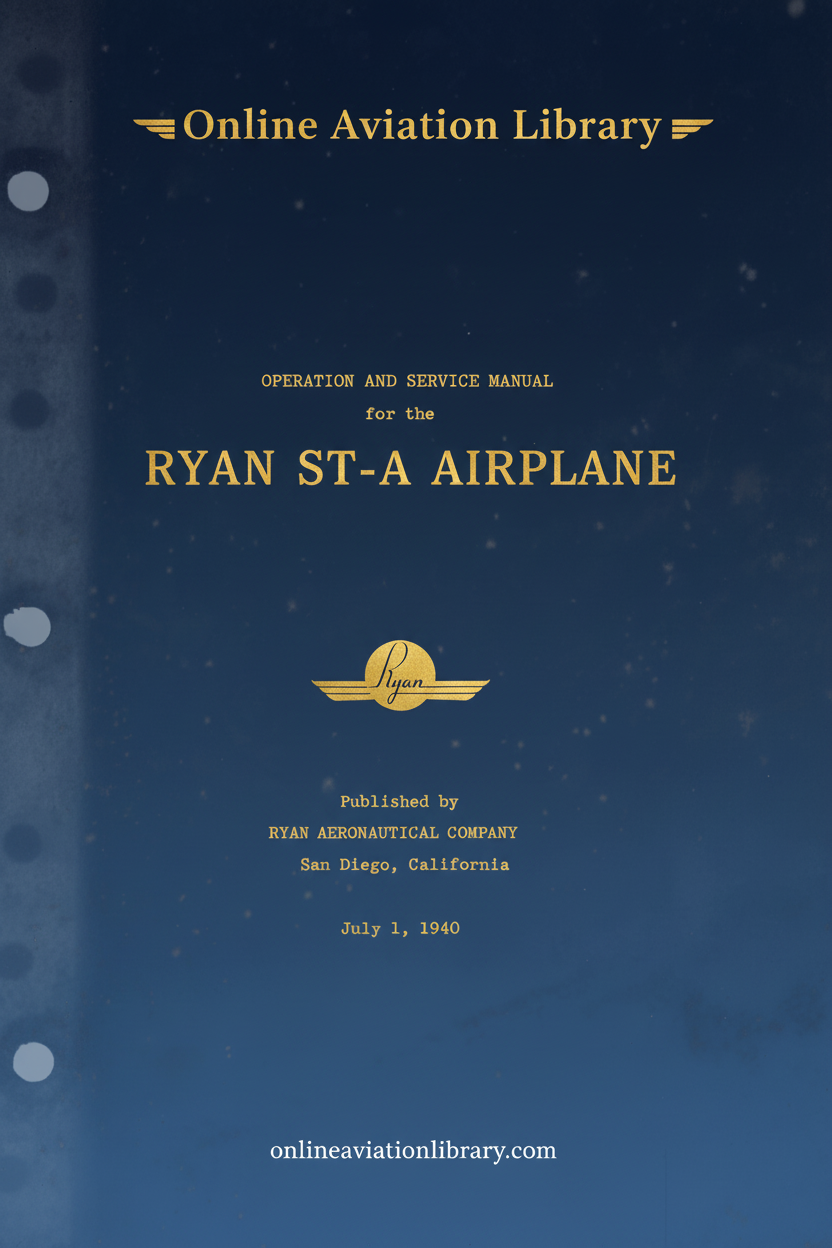 Ryan ST-A Operation and Service Manual Cover Page