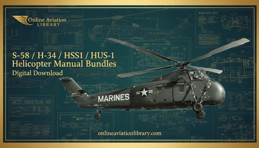 S-58 / H-34 / HSS1 / HUS-1 Helicopter Manual Bundles Banner