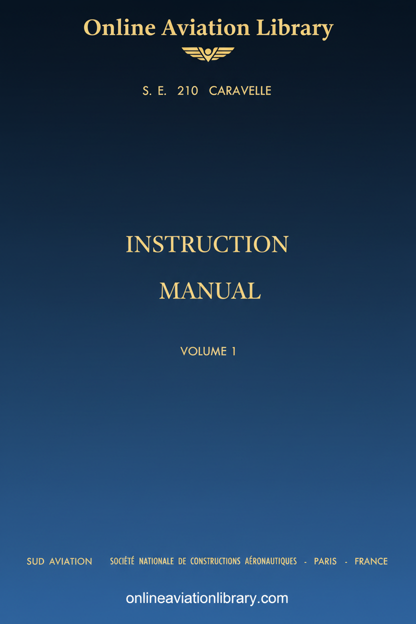 S.E. 210 Caravelle Instruction Manual Standard Cover Page