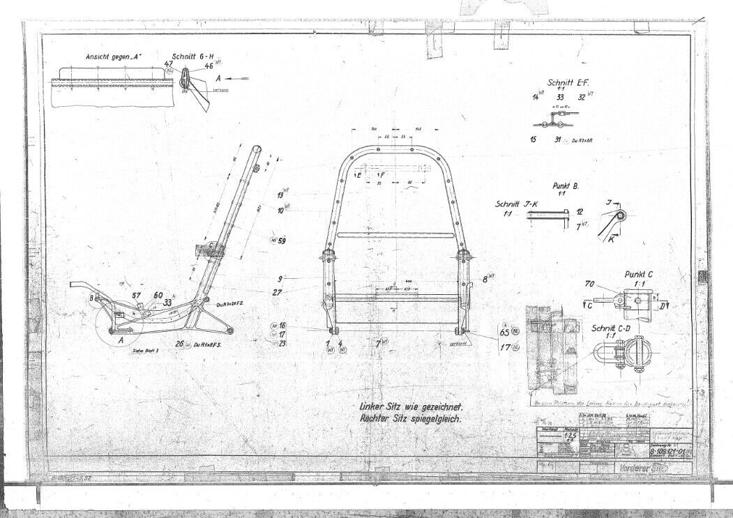 Messerchmitt Bf / Me 108 " Taifun " Aircraft Blueprints Engineering Construction Drawings - Download