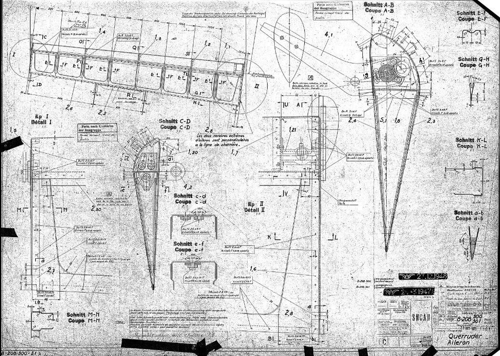Me 208 Messerschmitt Bf/Me 208 Blueprints - 1,200+ Engineering Drawings ...