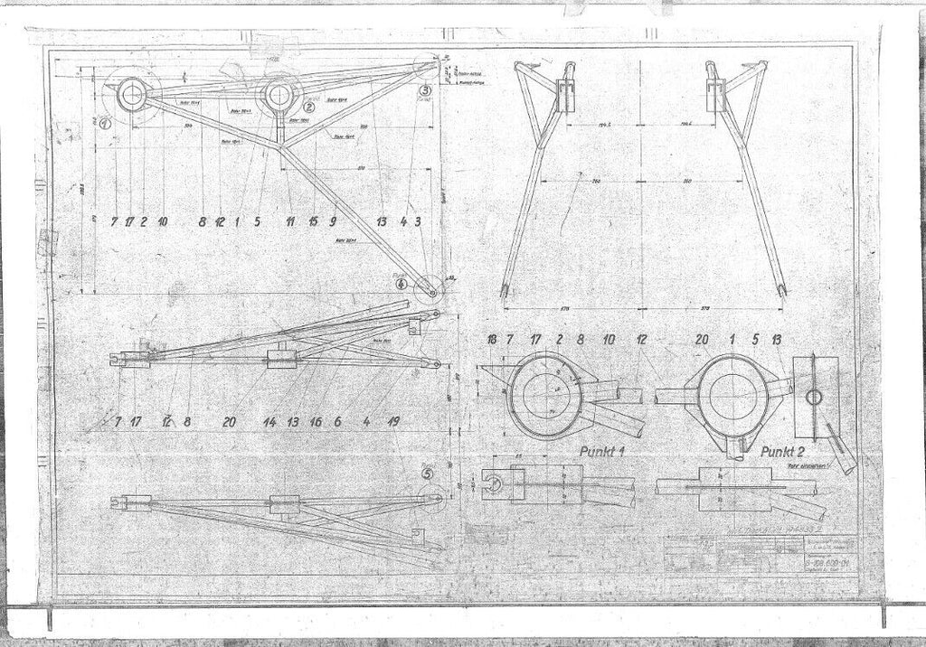 Messerchmitt Bf / Me 108 " Taifun " Aircraft Blueprints Engineering Construction Drawings - Download