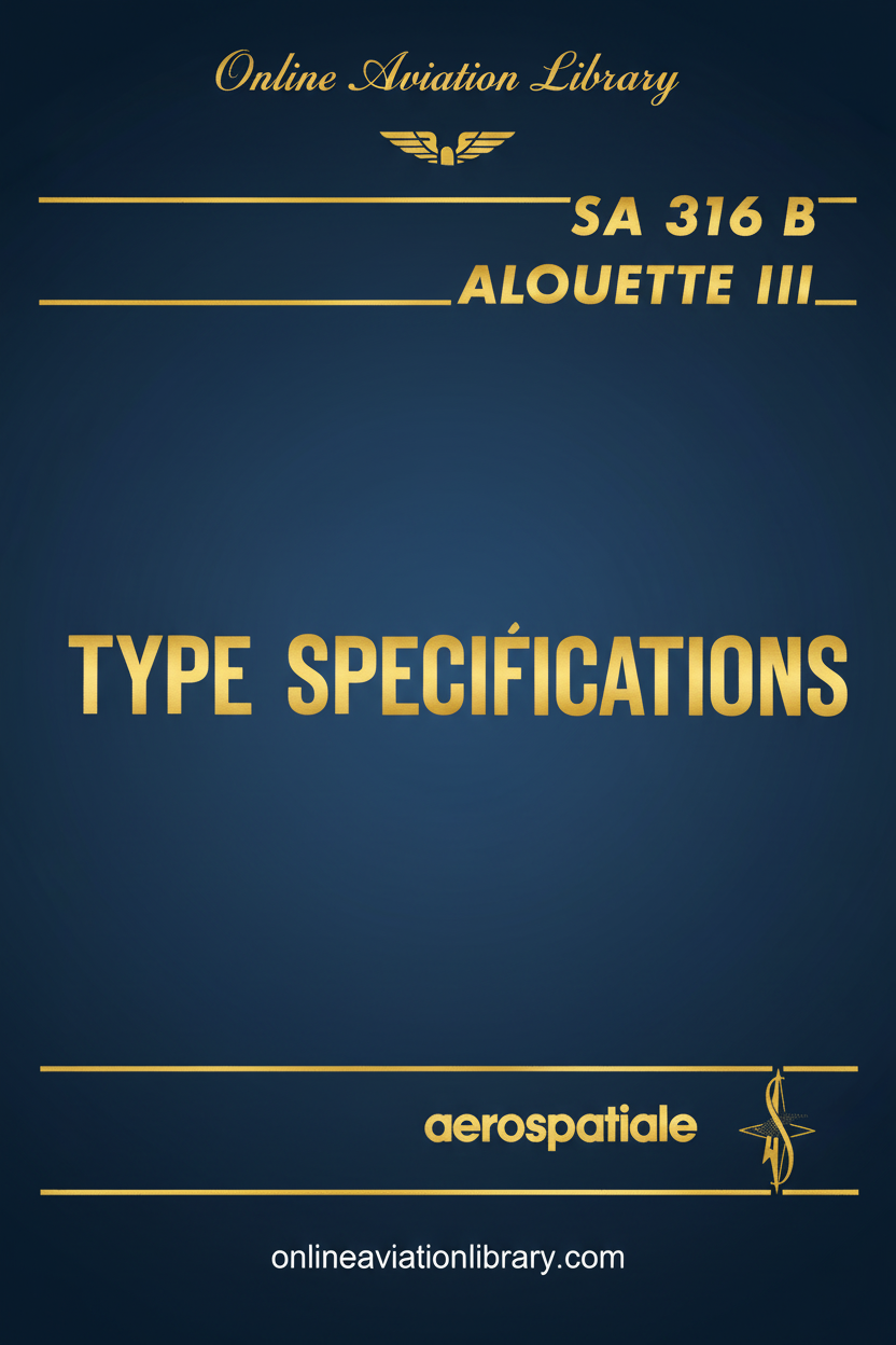 SA 316 B Alouette III Type Specifications Cover