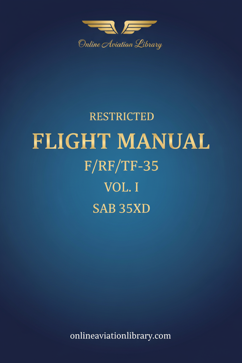SAAB 35XD Flight Manual Cover Page