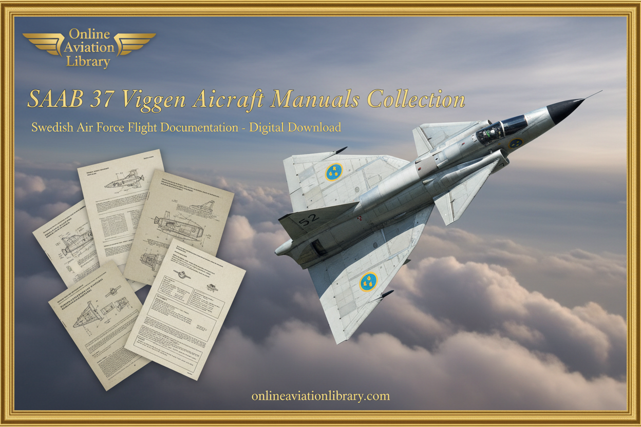 SAAB 37 Viggen Aircraft Manuals Collection LB4 Banner