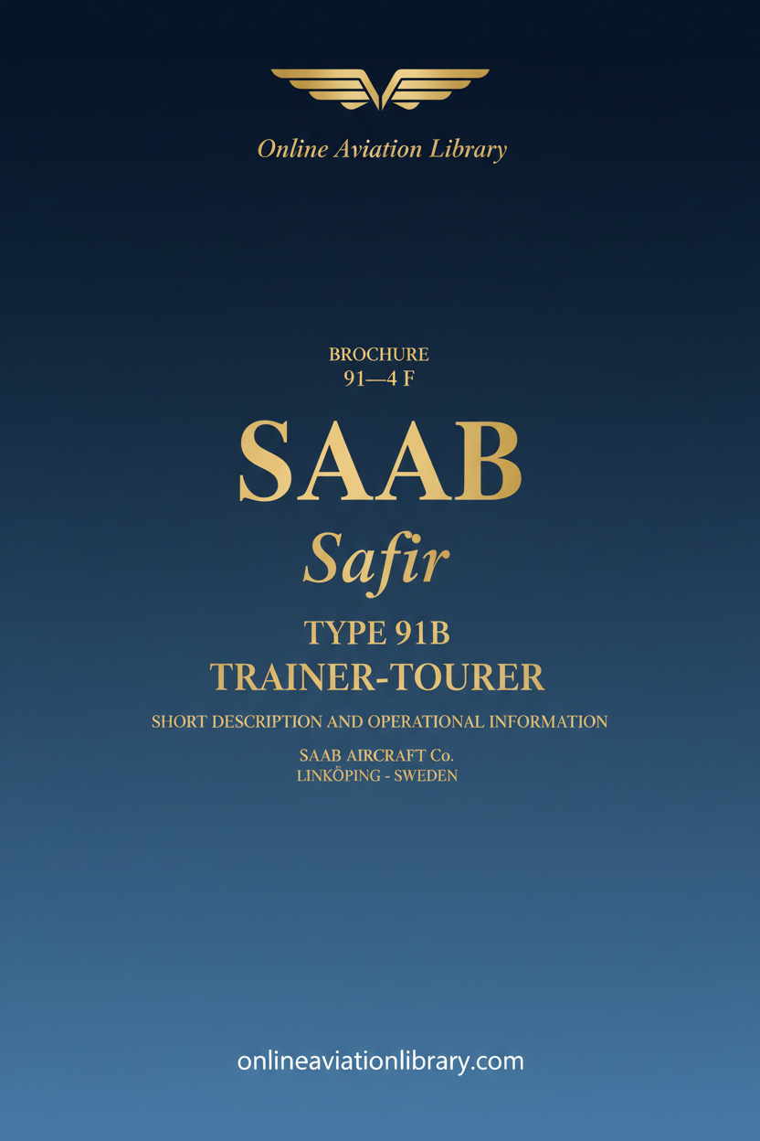 SAAB Safir Type 91B Standard Cover Page