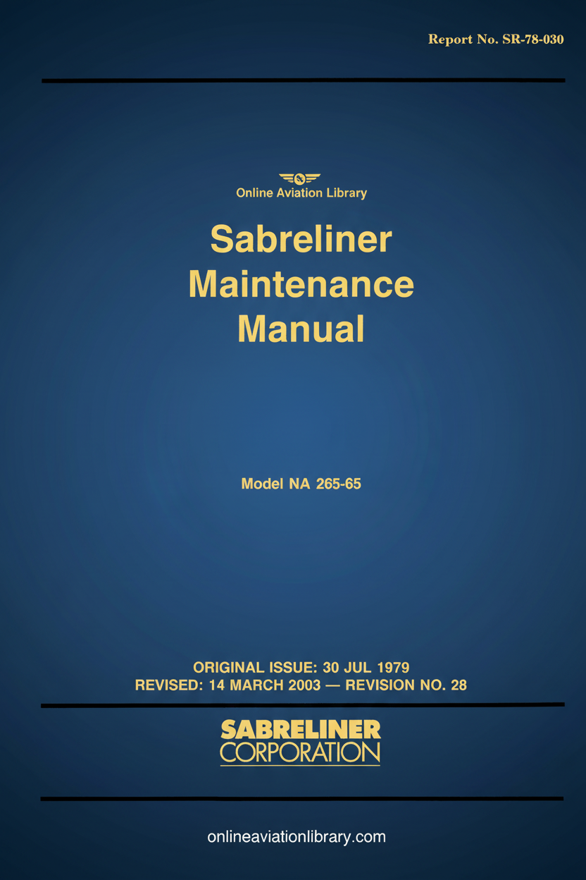 Sabreliner Maintenance Manual Cover Page