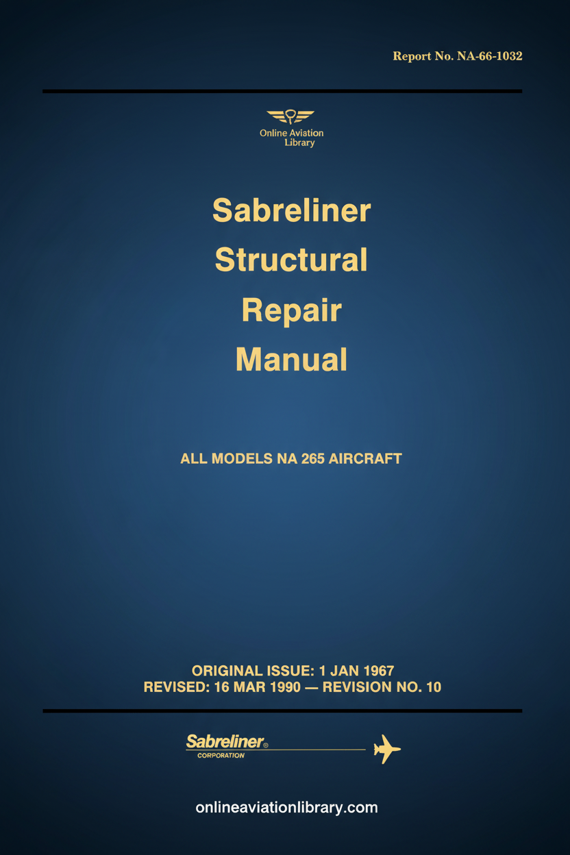 Sabreliner Structural Repair Manual Cover Page
