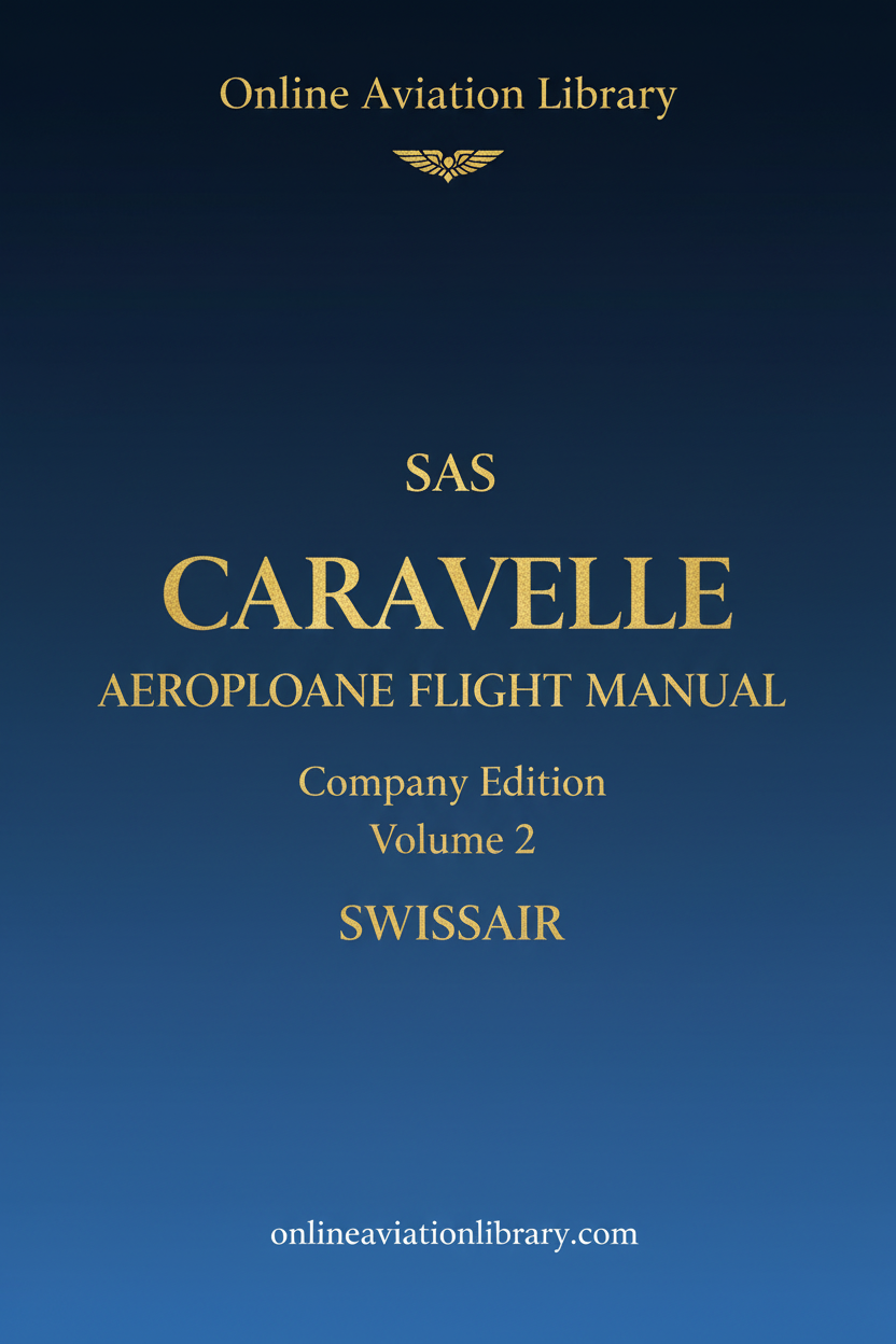 SAS Caravelle Flight Manual Volume 2 Standard Cover Page
