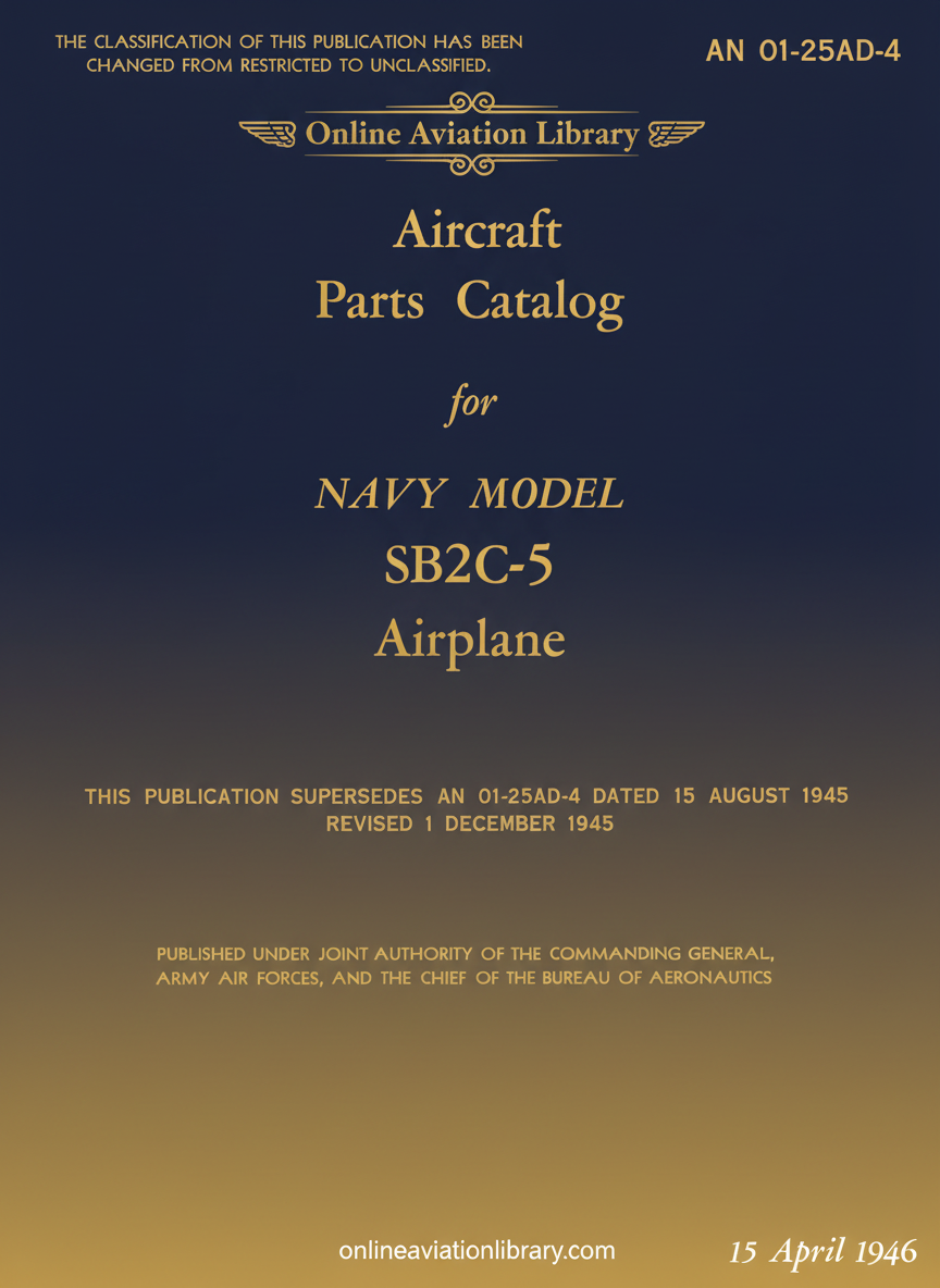 SB2C-5 Manual Cover Page