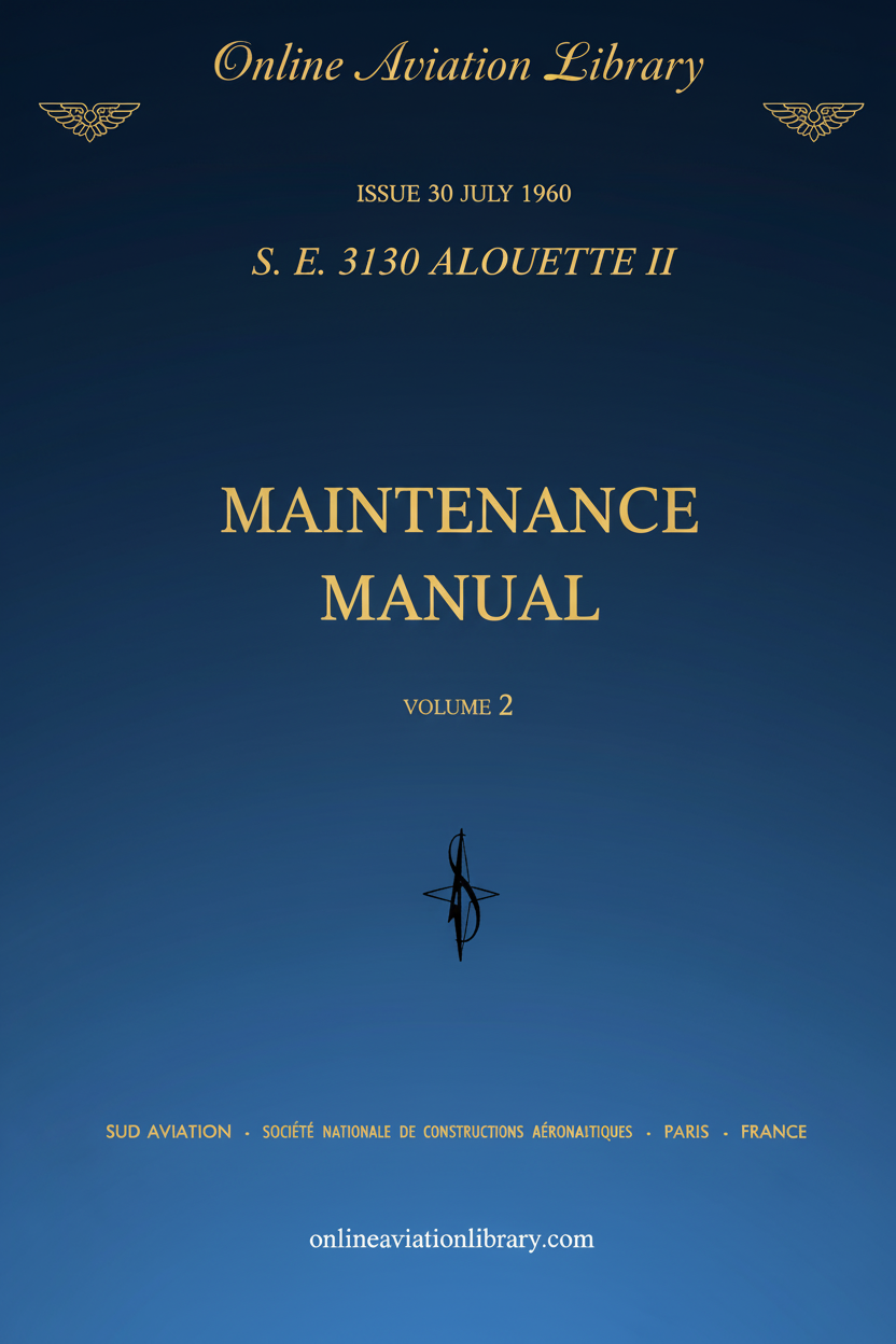 SE 3130 Alouette II Maintenance Manual Volume 2 Cover