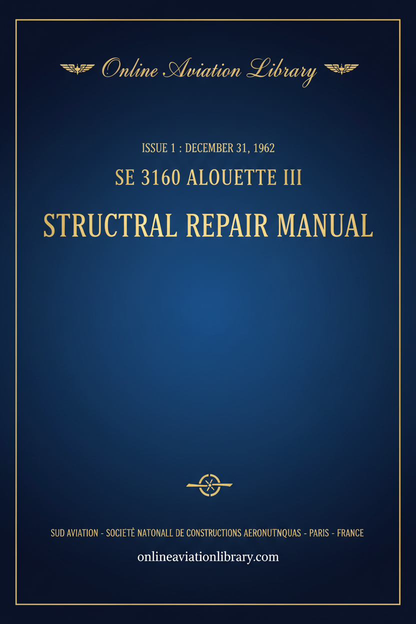 SE 3160 Alouette III Structural Repair Manual Cover