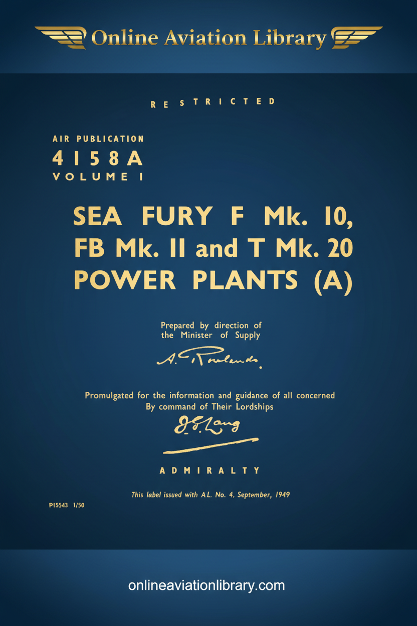 Sea Fury Power Plants AP 4158A Cover