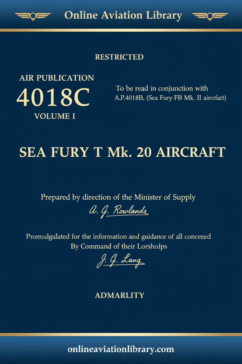 Sea Fury T Mk.20 AP 4018C Cover