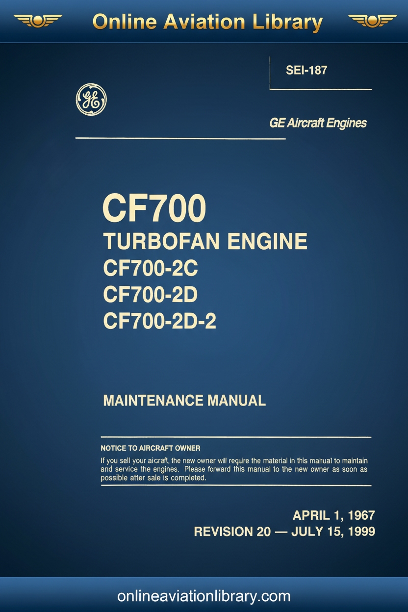 SEI-187 CF700 Maintenance Manual Cover