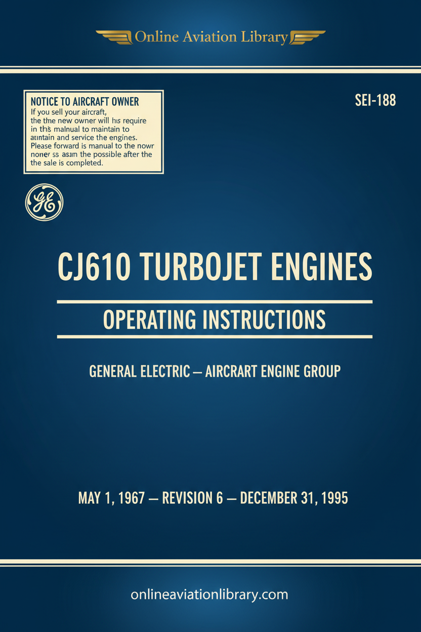 SEI-188 CJ610 Operating Instructions Cover