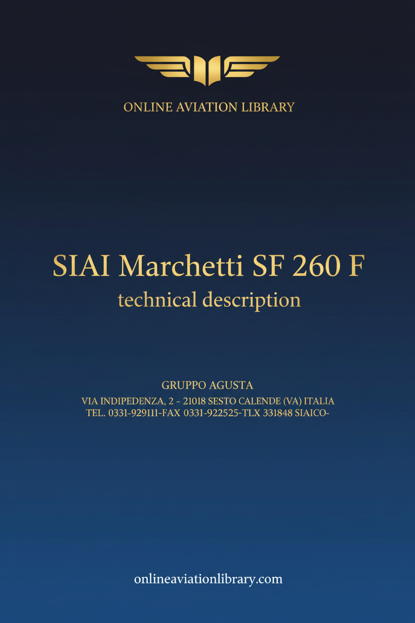 SF 260 F Technical Description Cover
