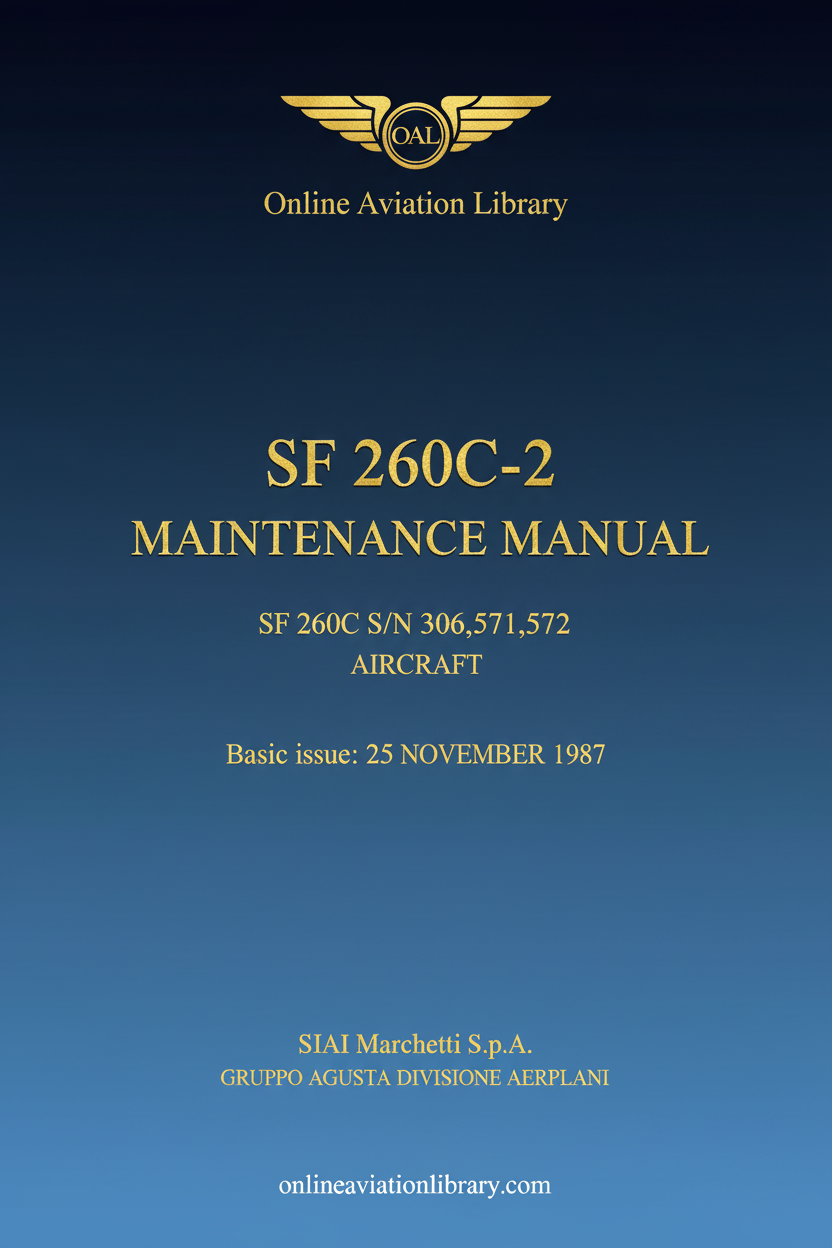 SF-260C Maintenance Manual Cover