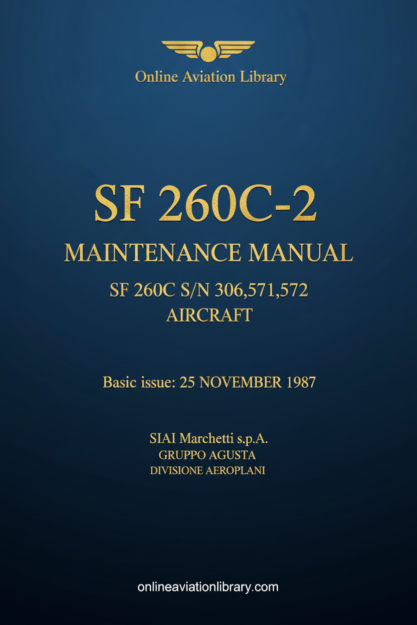SF-260C Maintenance Manual Cover