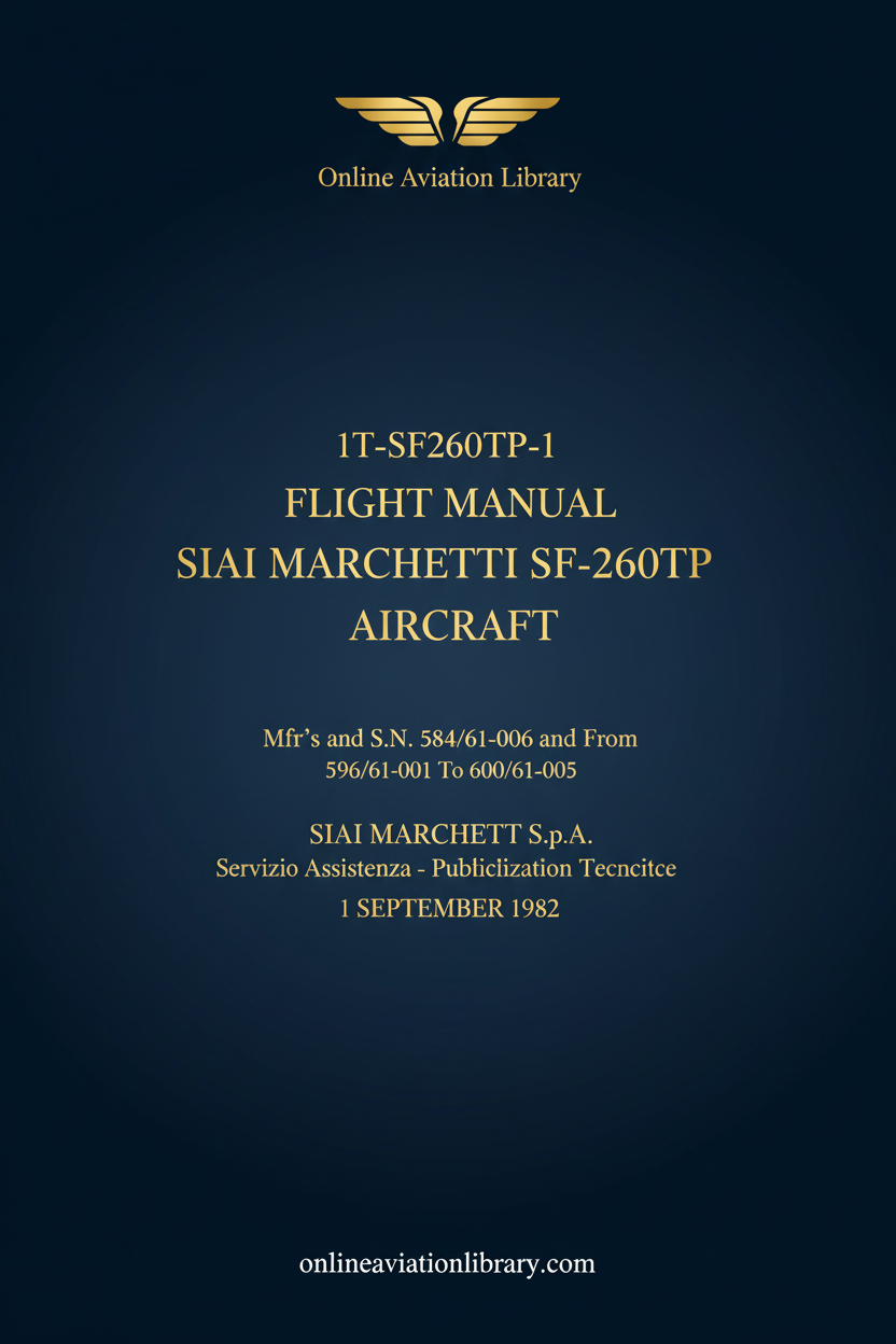 SF-260TP Flight Manual Cover