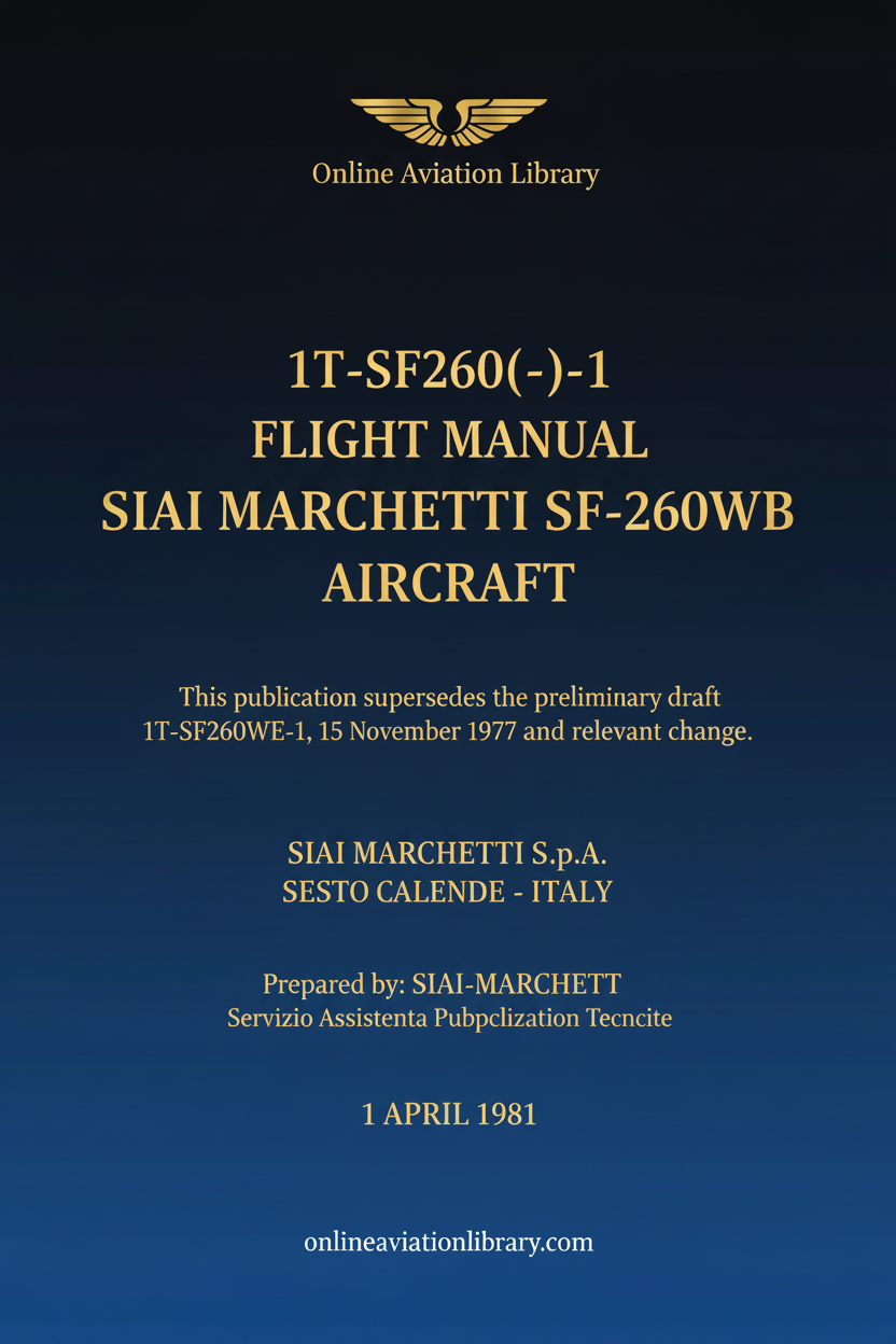 SF-260WB Flight Manual Cover