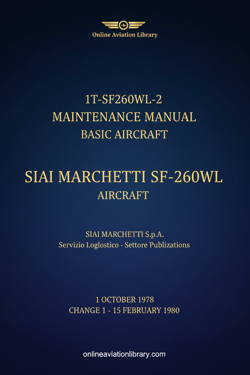 SF-260WL Maintenance Manual Basic Aircraft Cover