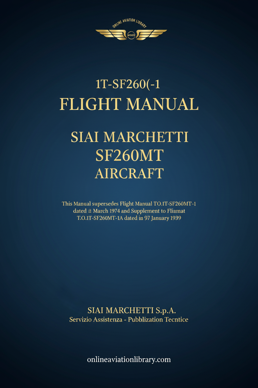 SF260MT Flight Manual Cover