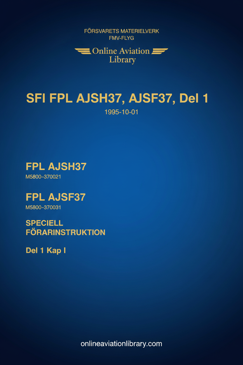 SFI FPL AJSH37 AJSF37 Standard Cover Page